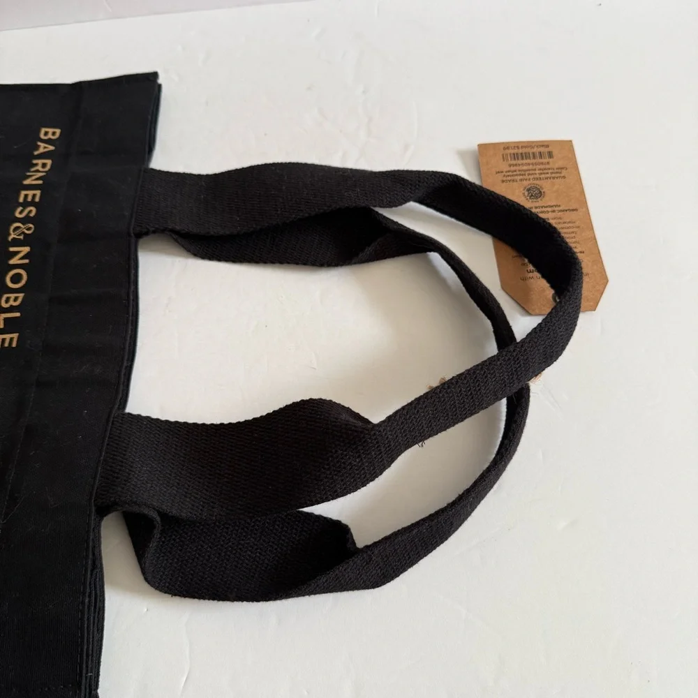Barnes & Noble Black Tote with Gold Lettering